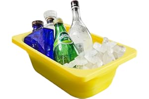 Beright Collapsible Storage Bin, Wash Basin Folding Dish Tub Sink, Space Saving for Dishing, Fruit and Camping, Hiking and Home, Yellow, Small, 1 Pack