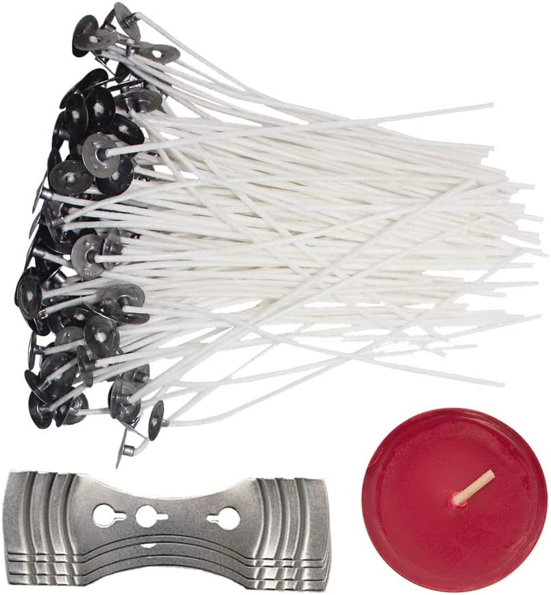 Kid Labsters Wicks Kit - Waxed Cotton Wick for Candle Making with Centering Tools - Homemade Candlemaking Accessories for Scented Candles and Votives - Hobby for Kids