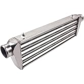 maXpeedingrods Universal Front Mount Intercooler 27" X 7" x 2.5" Tube &amp; Fin 2.5" Inlet &amp; Outlet Aluminum, Silver