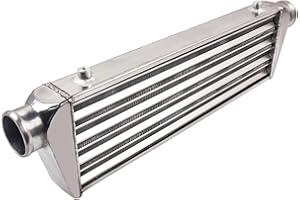 maXpeedingrods Universal Front Mount Intercooler 2.5" Inlet & Outlet Front Aluminum Alloy Mount Tube & Fin 27x7x2.5"