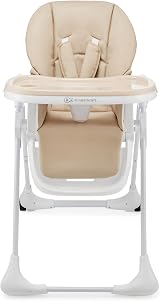 Kinderkraft Tummie 2-in-1 High Chair & Bouncer Beige Birth Fold-Flat view 6