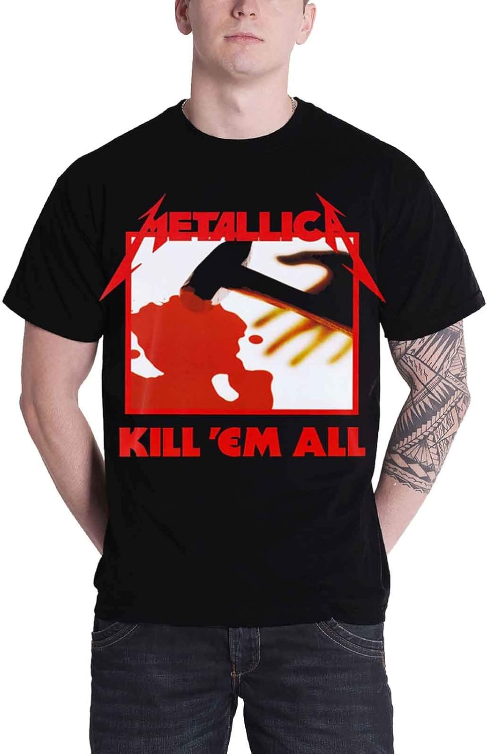 Metallica T Shirt Kill Em All Album Tracks Band Logo