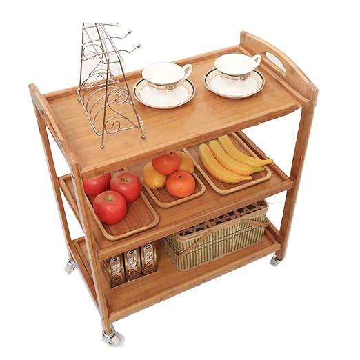 Rack de Cocina Rack de Horno de microondas, Trolley Gabinete de ...