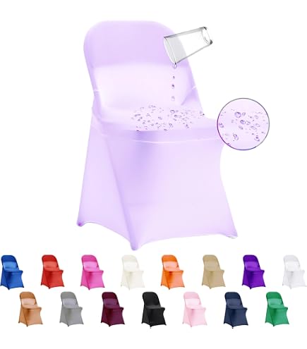 Pack De 12 Fundas Para Sillas Impermeables Y Elásticas | Lavanda | Para Bodas, Fiestas Y Eventos