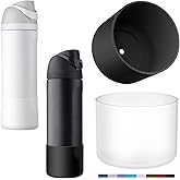 yoelike 2PCS 2 Colors Silicone Water Bottle Boot for Owala, Anti-Slip Protective Sleeve for FreeSip/Twist/Flip, Watter Bottle Accessories, Bottom Bumper Cover, Dishwasher Safe, BPA Free