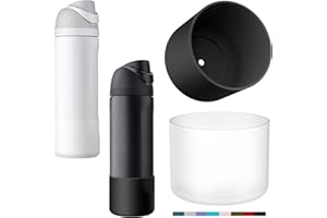 yoelike 2PCS 2 Colors Silicone Water Bottle Boot for Owala, Anti-Slip Protective Sleeve for FreeSip/Twist/Flip, Watter Bottle Accessories, Bottom Bumper Cover, Dishwasher Safe, BPA Free