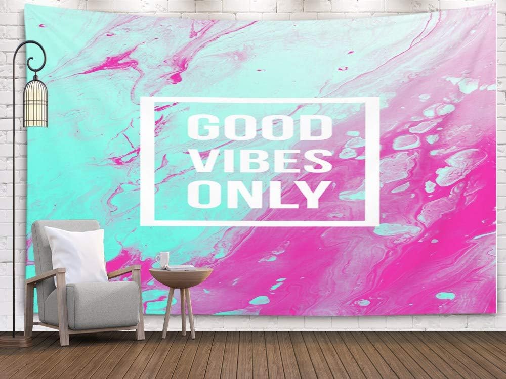 TOMWISH Blue Abstract Tapestry, Tapestries Decoration Hanging Wall Bedroom and Home Décor Dorm Vibes Only Motivational on Abstract Liquid Background 80X60 Inch,Blue Red