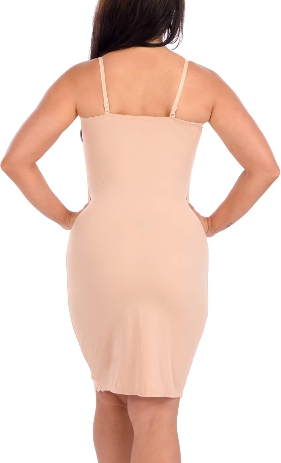Body Beautiful Womens Full Body Slip Shaper with Lace Trim at  Women’s Clothing store