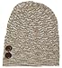 D&Y Women's Loose Knit Variegated Lightweight Skull Cap W/2 Buttons (One Size)