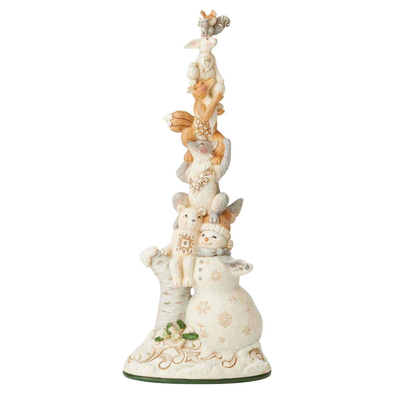 Heartwood Creek by Jim Shore Woodland Snowman Animals Stack Figurine