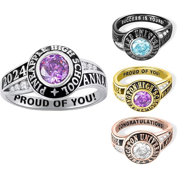 Amazon.com: SEKECHIKU Custom High School Class Rings for