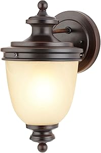 NOMA Outdoor Wall Lantern | Waterproof Outdoor Down-Facing Exterior Lights for Front Door, Backyard, Garage, Patio or Décor | Antique Bronze Finish