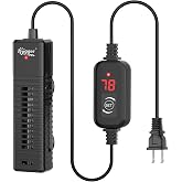 hygger Nano Aquarium Submersible Heater for 15-20 Gallon Fish Tank Betta Heater with Digital Display, Adjustable Temperature Controller 100Watt