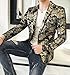 Ouye Men's Golden Single Breasted 2 Button Sport Coat , Golden, US XL - Chest 46