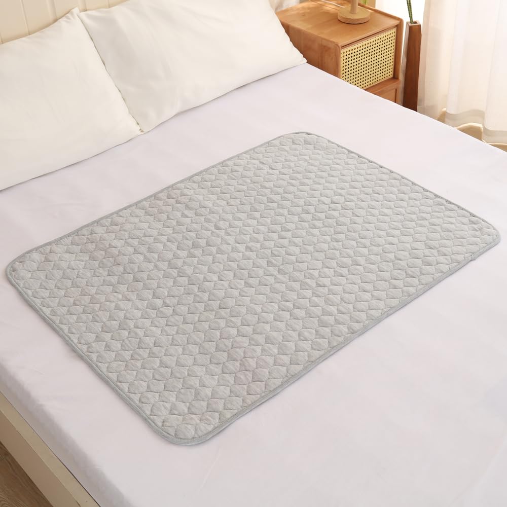 Photo 1 of BlueSnail Washable Underpads,Waterproof,Soft, Portable and Reusable Incontinence Pads for Toddler,Adults,Elderly and Pets (31" x 40" Pack of 2)(Gray)