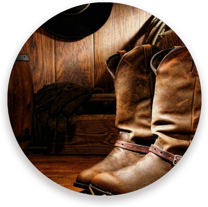 Western Cowboy Ceramic Coaster Set of 1，Absorbent Coaster