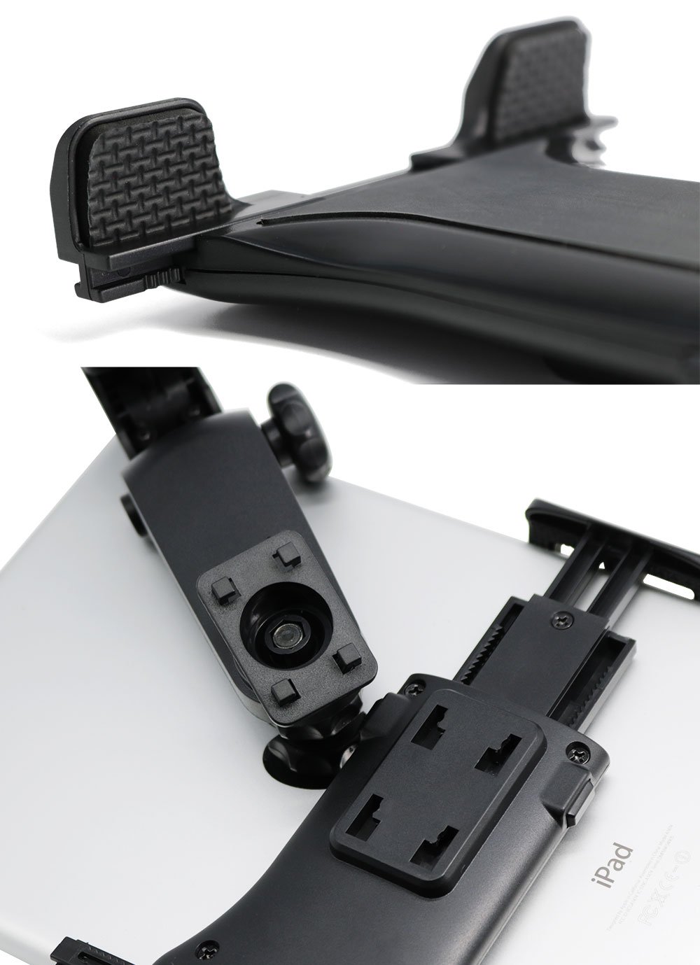 Car Headrest Mount, Adjustable iPad Stand Tablet Mount Holder Compatible with iPad Pro Air/Samsung Galaxy Tab 4/3/Nintendo Switch ,Fire HD 8 10 and all 4.7-11 inch Phone Devices