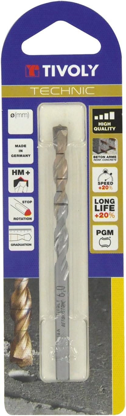Tivoly Concrete Drill 10960520800 Technic Graduated Grey, Gray