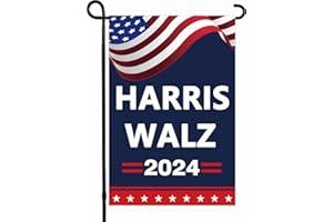LYMHY Harris Walz 2024 Kamala Harris Tim Walz Waltz For President VP Garden Flag Double Sided Yard Lawn Banner Garden Decor 12x18 Inch