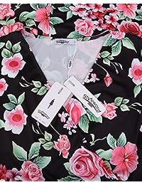 Styleword Vestido casual de verano con flores, sin mangas, para dama.