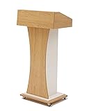 Xibolai Mobile Wooden Podium Stand with Lockable