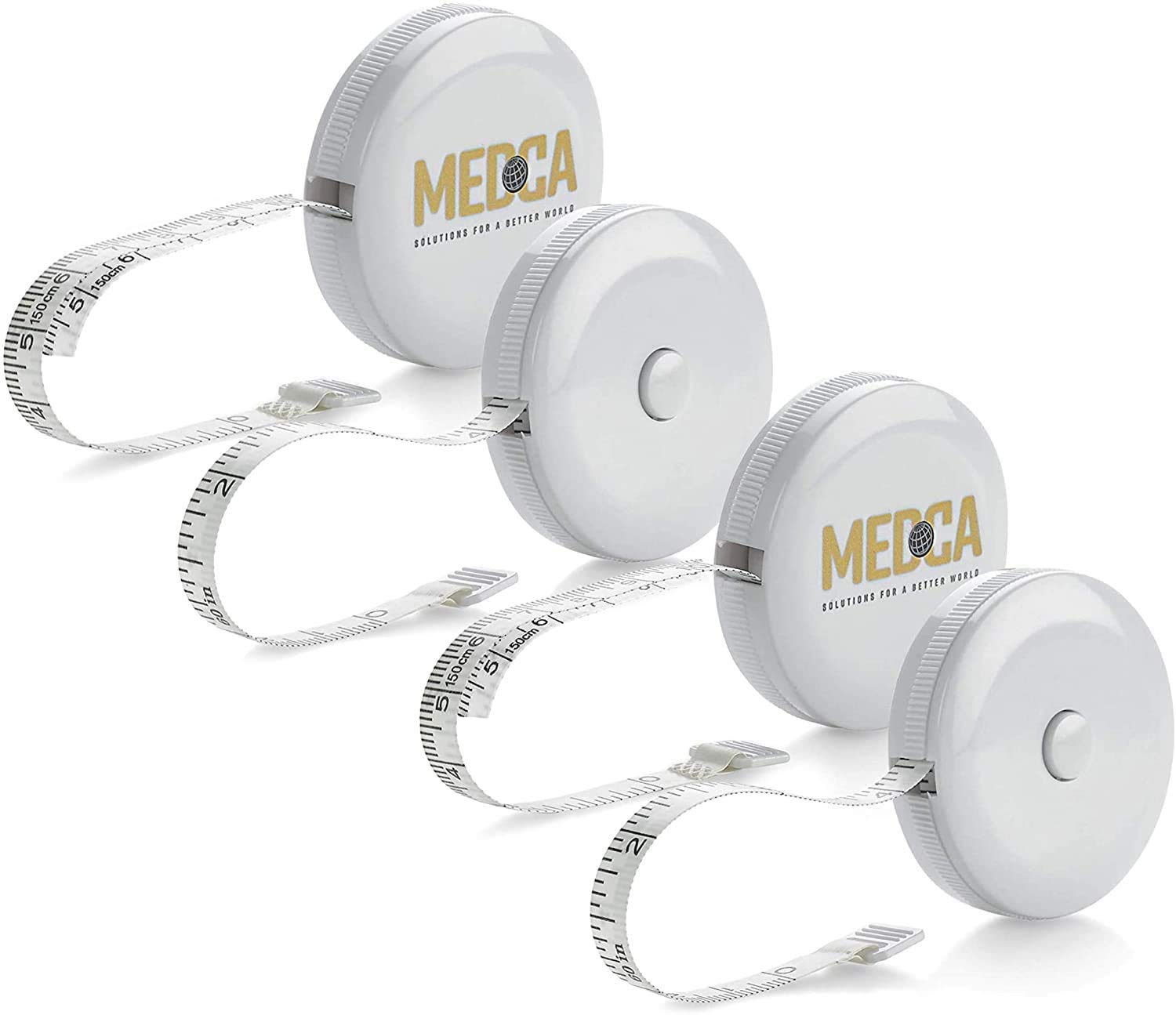 MEDca Body Tape Measure -(4-Pack) Measuring Tape Fat Weight Monitors, (Inches & cm) Retractable Tape Measure Ruler for Accurate Body Fat Calculator Helps Calculate Fitness Body Measurements