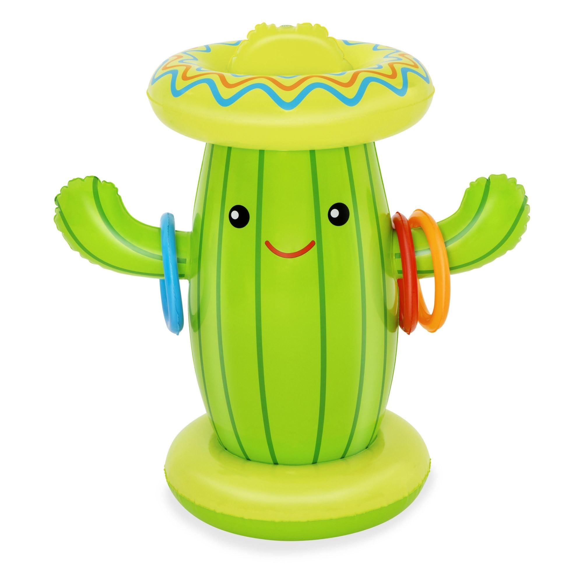 Bestway Inflatable Sprinkler, Cacti Water Fun with Ring Toss Game, Summer Outdoor Games