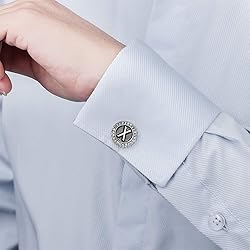 HAWSON A-Z Initial Cufflinks for Men and Women with