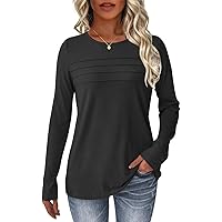 トップス BASIC DEEP U NECK LONG SLEEVE, BLACK Women's Inbarely® Soft Deep U Neck Long Sleeves Top – inlyric