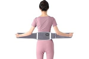 Ymiko Heated Waist Belt Electric, Lumbar Support Wrap Abdomen Warmer Lumbar Support for Lower Back Relieving Vibration Massag