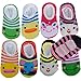 BSLINO® 5 Pairs 6-18 Months Cute Newborn Baby Girls Toddler Anti Slip Skid Slipper Foot Socks + Gift Bag + Gift Card, Stripes No-Show Crew Boat Socks Footsocks Sneakers, Length 9-15cm/3.54-5.9inch