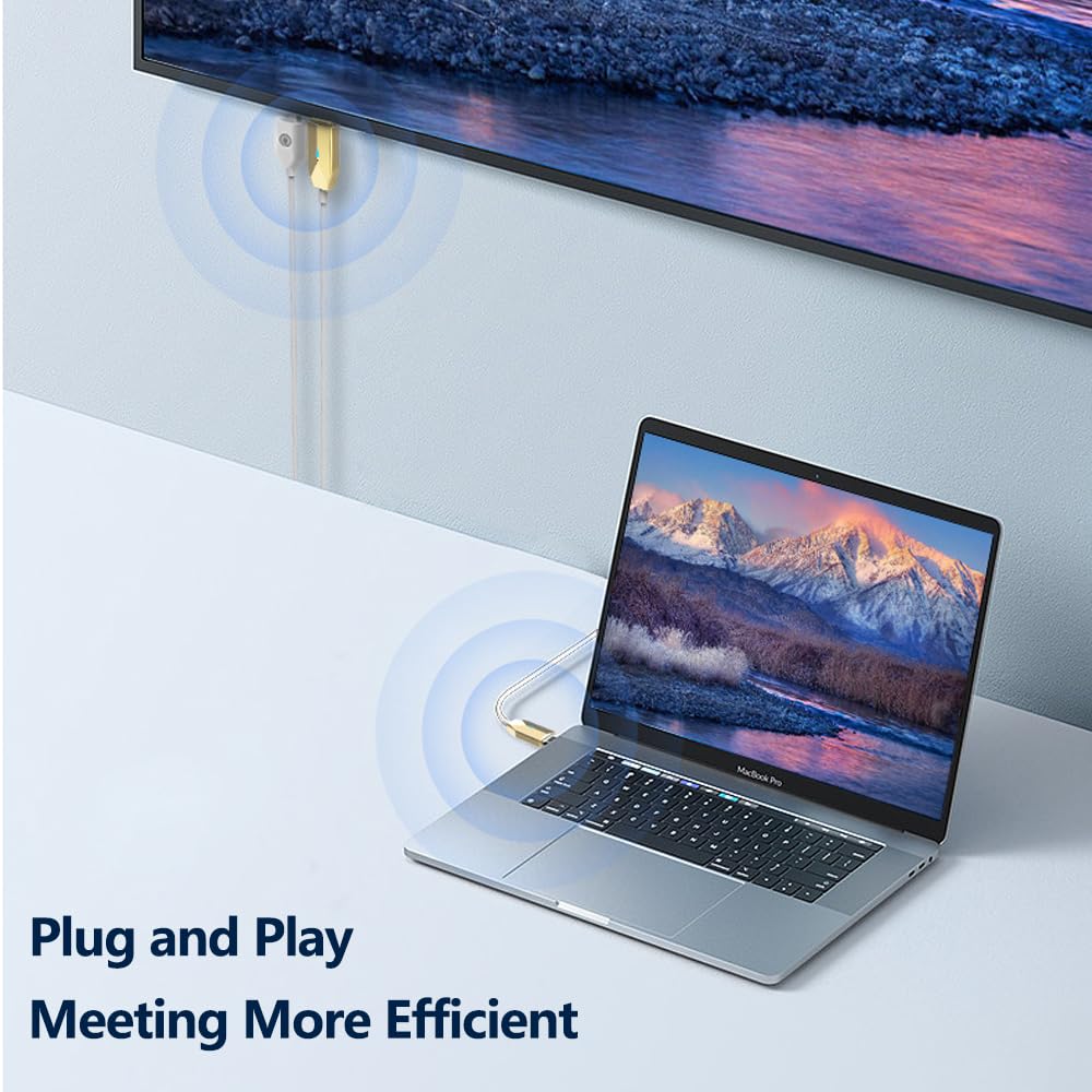Wireless HDMI Transmitter and Receiver, Portable 1080P HDMI Extender 164FT/50M Range, Plug&Play, for Laptops, TV Box, PS4/5, Cameras to Project to TV/Projector/Monitor/Video Audio Transmission