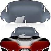 GAMAZING 9" Smoke Motorcycle Wave Windshield Windscreen Wind Splitter | Compatible For 2014-2023 Harley Davidson Touring Street Glide Electra Glide Ultra Limited Tri Glide Flht Flhx Flhtk Flhtc