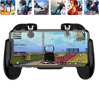 Ytuomzi Mobile Phone PUBG Game Controller L1R1 Shoot and Aim Trigger Joystick Ergonomic Gamepad for PUBG Mobile/Knives Out,Phone Gaming Controller for 4.7''- 7.0'' Android & iOS (H6)