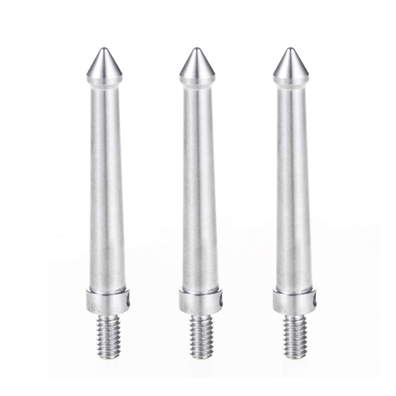 Selens 3Pcs Tripod Foot Long Spikes Stainless Steel Compatible 1/4" Universal for Tripod Monopod Leg Shooting Photography Accessories Equipment Mount Adapter