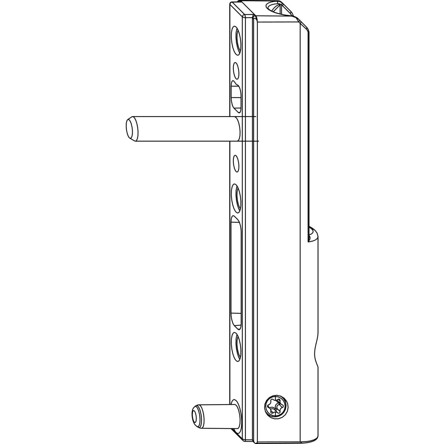 Maco Corner Bearing Tape PVC Universal for Plastic Windows with Diameter 5 mm Carrying Pin Length 23 mm 120 kg Galvanised Steel Titanium Coloured
