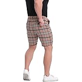 ALLELMS Mens Shorts Slim Fit Stretch 9 Inch Inseam Chino Golf Shorts Pants
