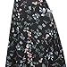 oxiuly Women's Round Neck Short Sleeve Floral Casual Pocket Tunic Party Cocktail Swing Summer Dress OX262 (M, Black Floral)