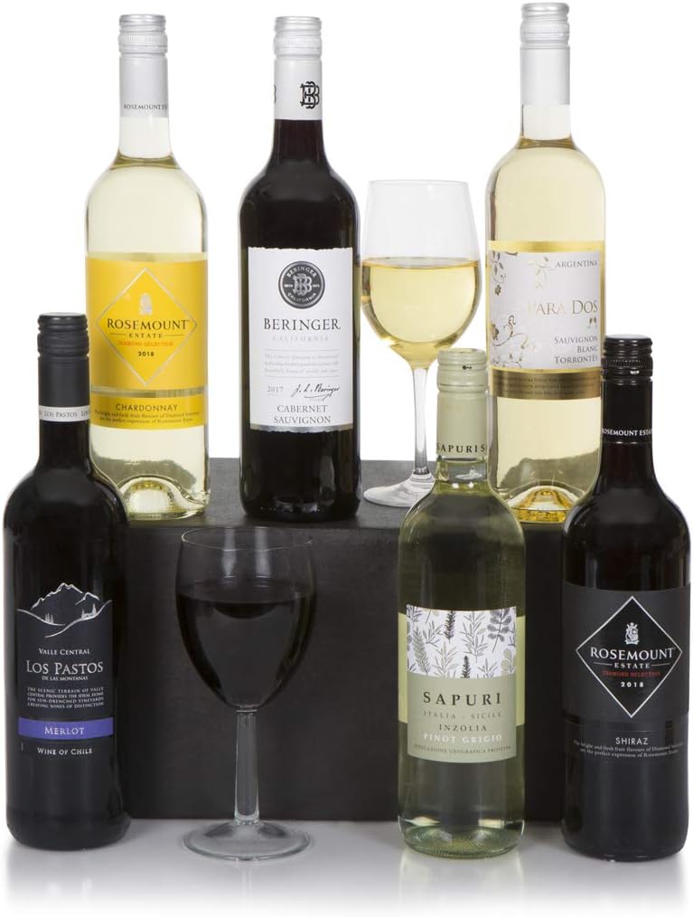 Six Bottle Wine Selection - Wine Case Including Premium Red and Wines - Wine Hampers