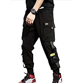 Ambcol Streetwear Hip Hop Pants Cargo Pants Joggers Casual Active Sports Sweatpants for Men Couple Women Unisex