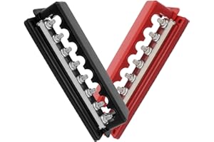 Jamgoer 600A Bus Bar Heavy Duty Power Distribution Block 48V DC Busbar Box with 8 x M10(3/8") Terminal Studs for Battery Mari