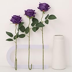 Cloudecor 15Pcs Artificial Roses Velet Real Touch