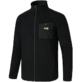 BASSDASH AllDay Men’s Full Zip Fleece Jacket Soft Sweatshirt Breathable Mid-Weight Polar Fleece Winter Coat with Pockets