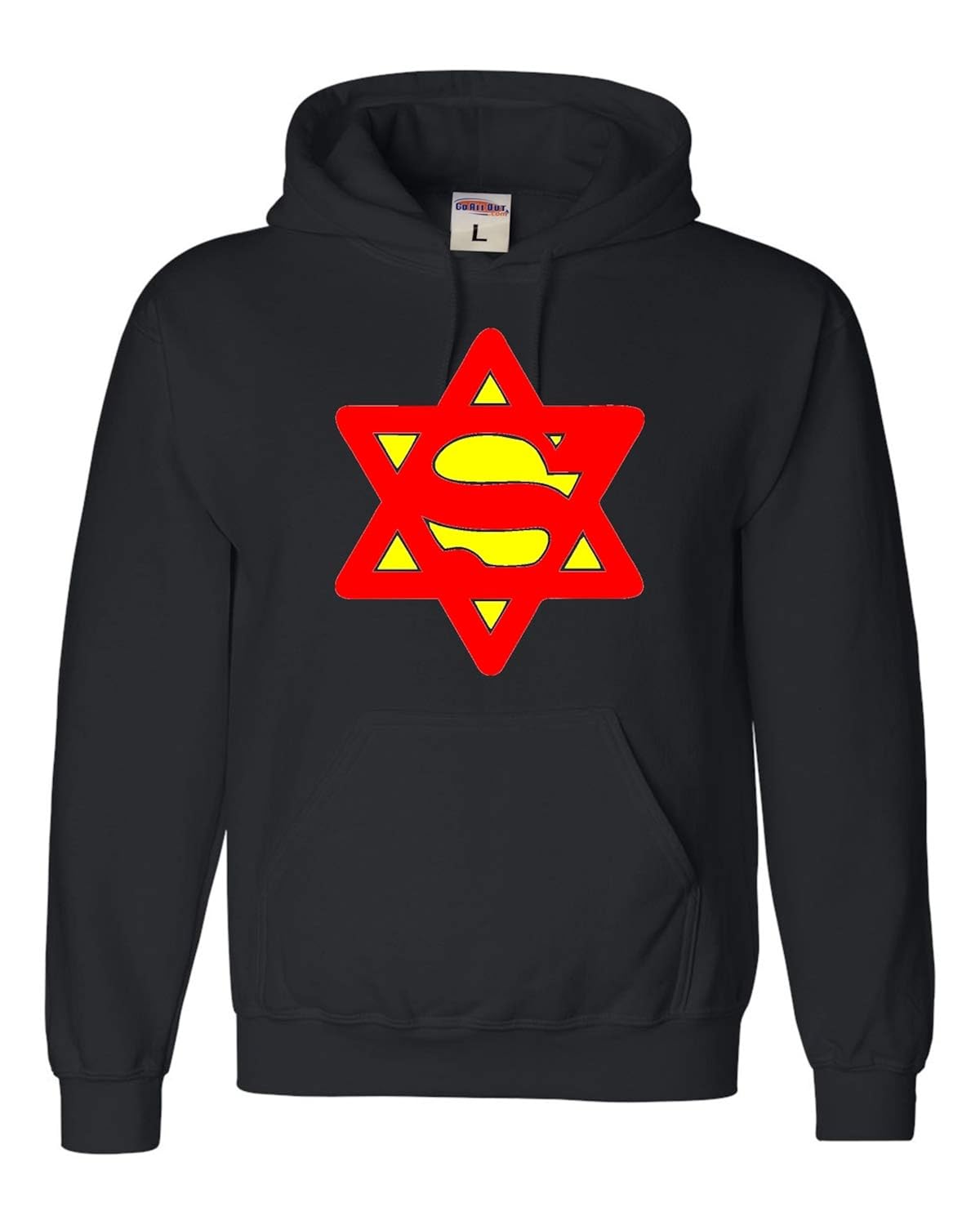 Go All Out Adult Super Jew Funny Jewish Sweatshirt Hoodie