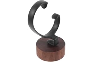 GLEAVI Wood Watch Display Stand Single Watch Holder with Black Walnut Base Small Jewelry Stand for Men and