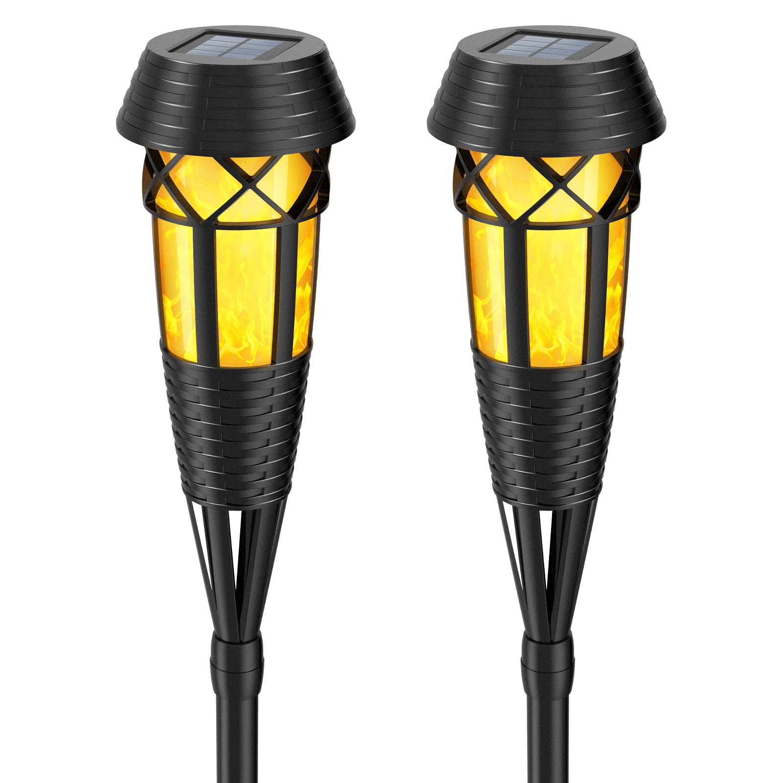Photo 1 of Evelynsun Flickering Flames Torch Light Solar Garden Lights Waterproof Landscape Lighting - 2 Pack