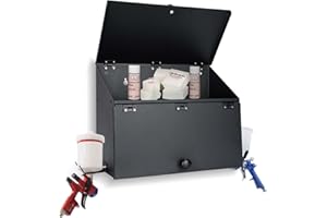 DITKOK Magnetic Booth Box, Double Compartment Cabinet with Two Spray Gun Hangers, Spray Paint Storage Box/Cabinet for The Interior of Spray Booths