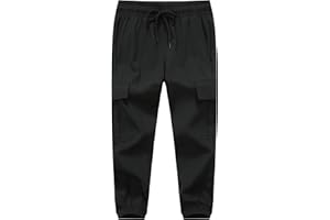 HONCAN Boys Hiking Cargo Pants Boys Quick Dry Joggers Kids Pull On