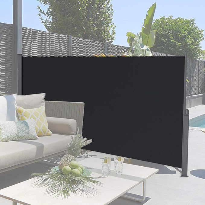 DlandHome Patio Side Awning Sun Shade Retractable Privacy Wall, Patio