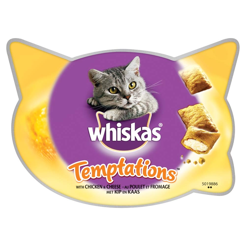 whiskas Temptations Chicken & Cheese 60g (Bulk deal of 8) 480g